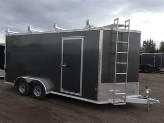 Pre-owned 2018 Mission 7’x16’ Aluminum Enclosed Cargo/Construction Trailer